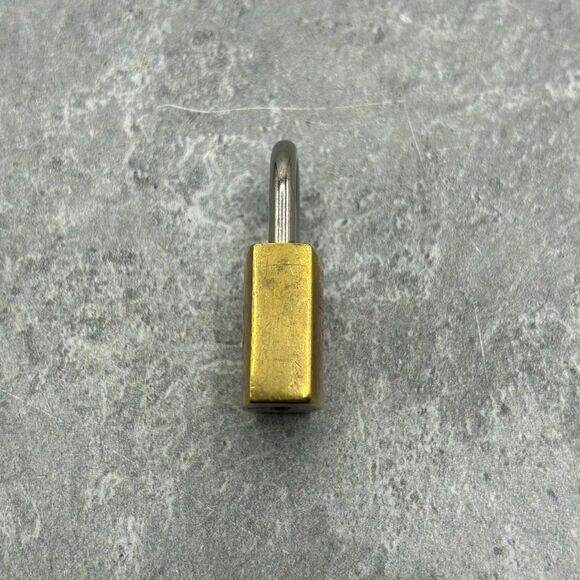 Authentic Vintage Louis Vuitton Brass Lock And Key Bag Charm Padlock #230 - Picture 7 of 13